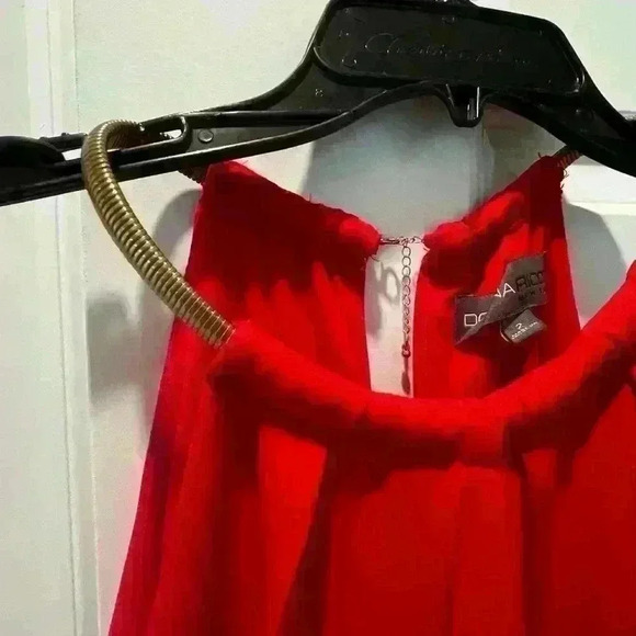 Donna Ricco Red Wide Leg Halter Jumpsuit Size 2 NWT - Picture 11 of 11